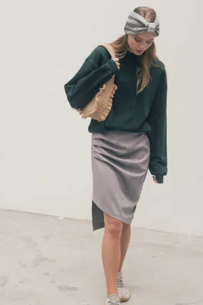 Eva grey midi skirt
