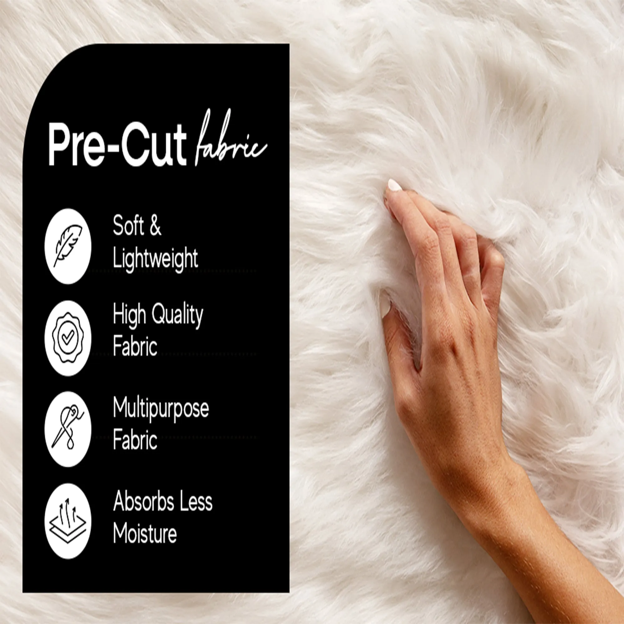 FabricLA Mohair Shaggy Faux Fur Fabric - Pre Cut Strips | Trim Ribbon | DIY Craft, Hobby, Costume, Decoration - Olive