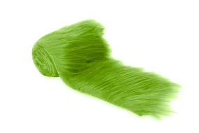 FabricLA Mohair Shaggy Faux Fur Fabric - Pre Cut Strips | Trim Ribbon | DIY Craft, Hobby, Costume, Decoration - Olive