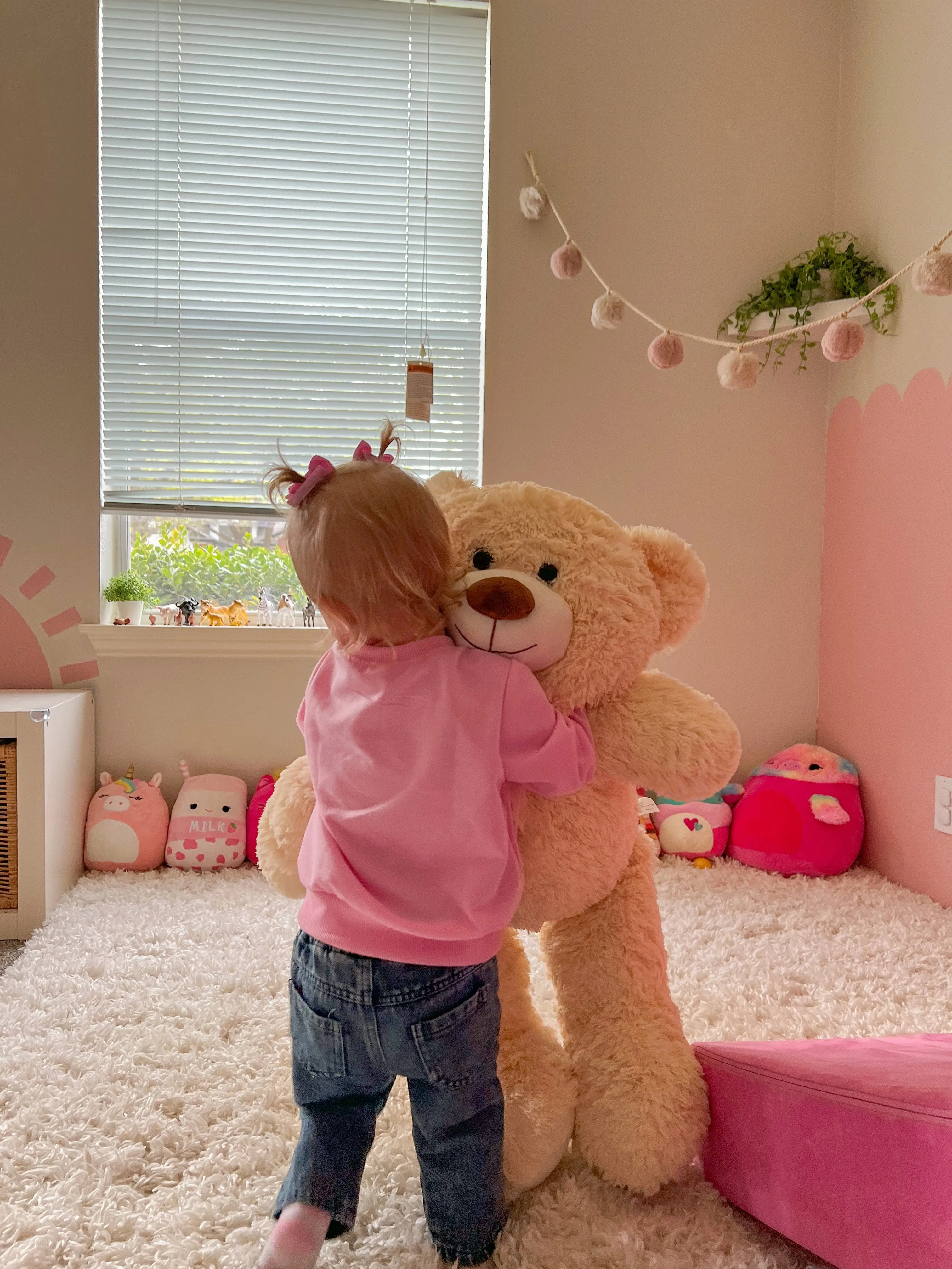 Giant Teddy Bear Plush Toy, Multicolor, 35.4/51 Inches