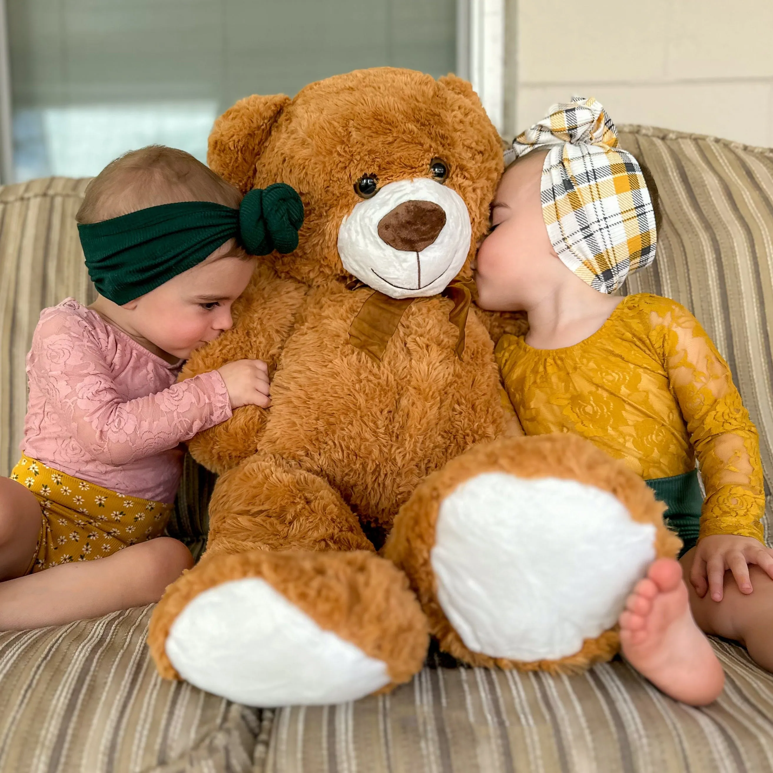 Giant Teddy Bear Plush Toy, Multicolor, 35.4/51 Inches