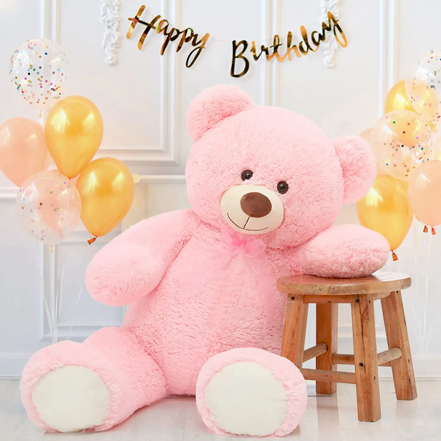 Giant Teddy Bear Plush Toy, Multicolor, 35.4/51 Inches