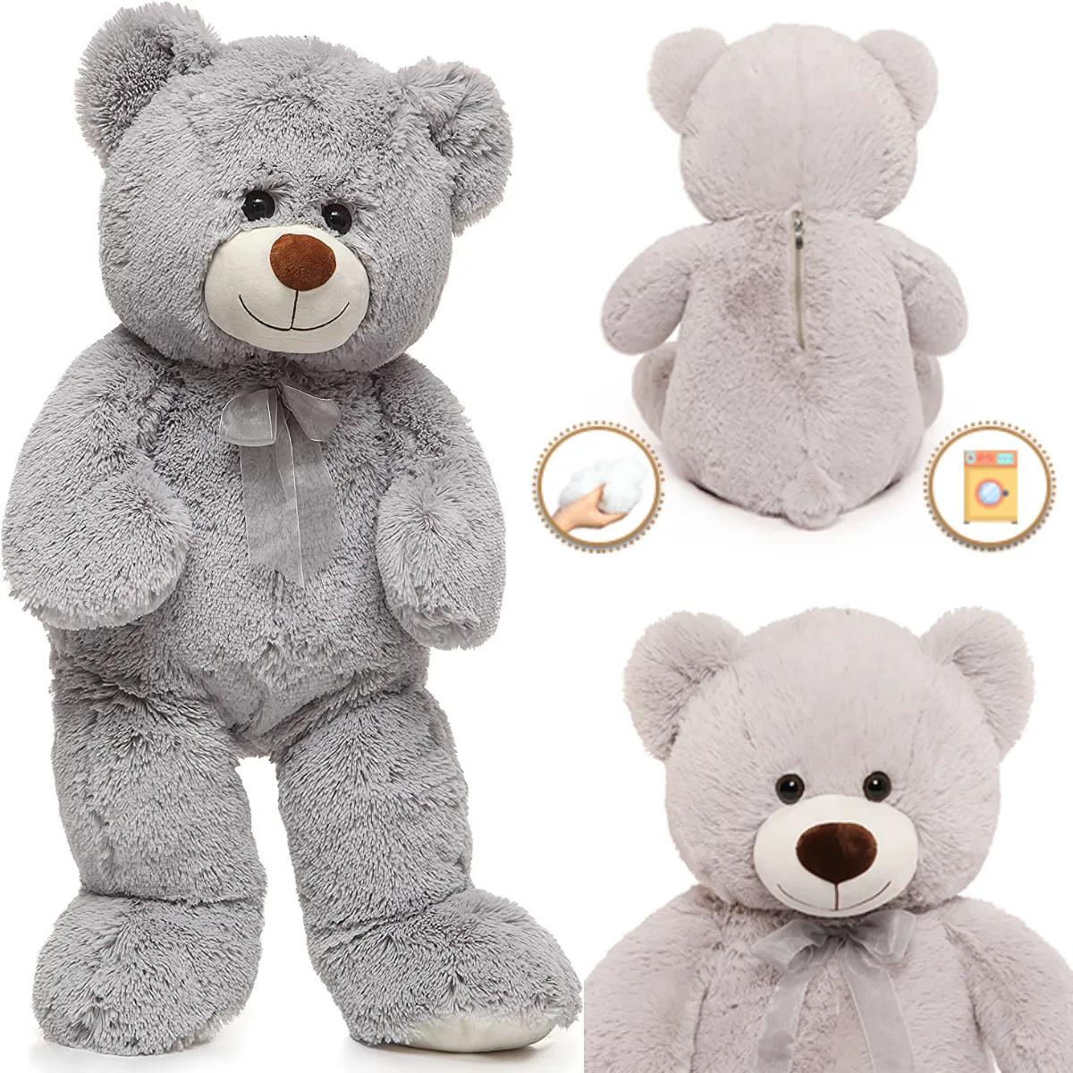 Giant Teddy Bear Plush Toy, Multicolor, 35.4/51 Inches