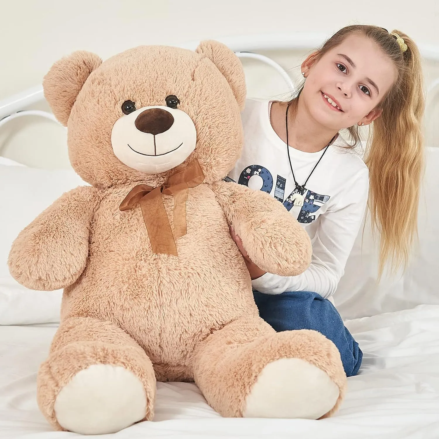 Giant Teddy Bear Plush Toy, Multicolor, 35.4/51 Inches