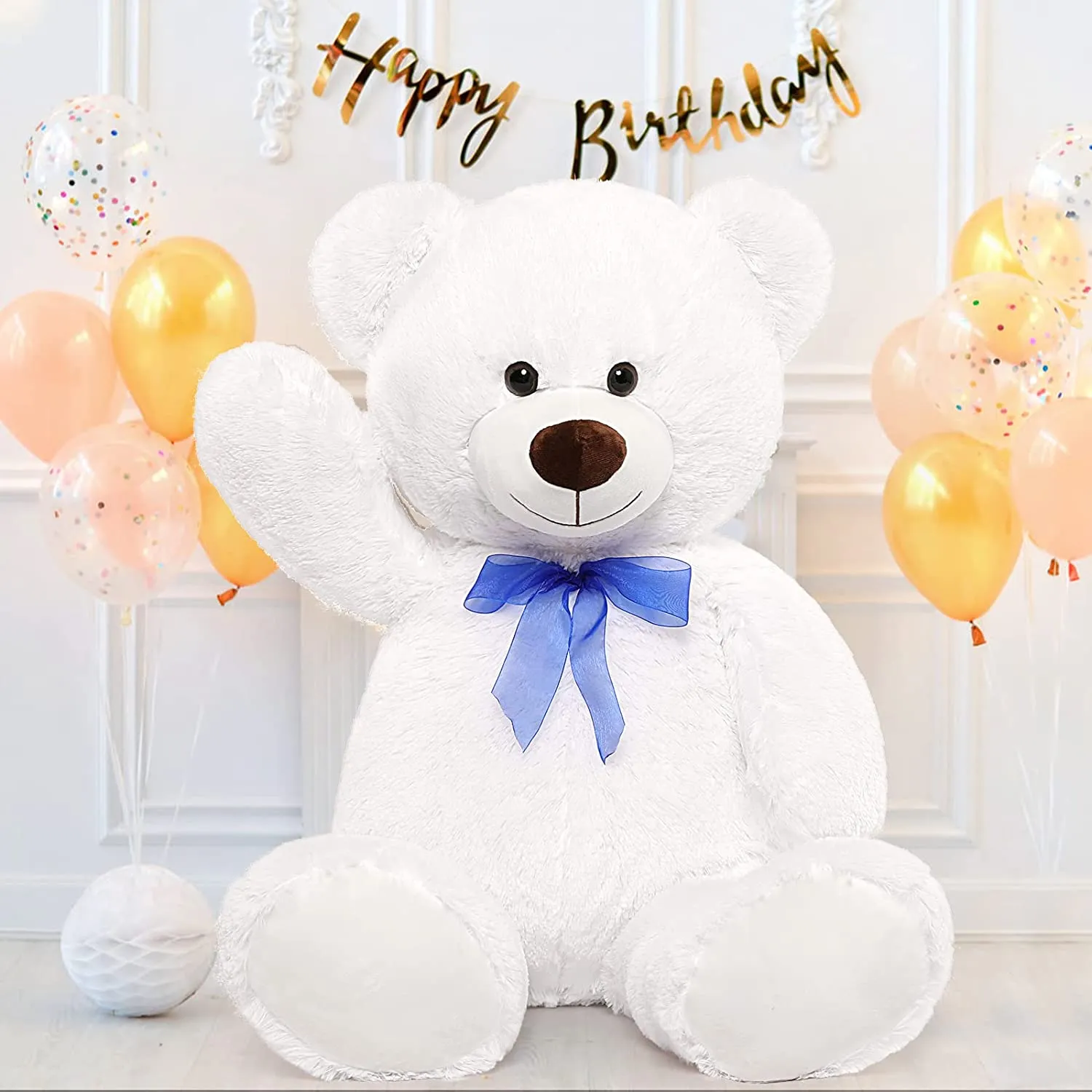 Giant Teddy Bear Plush Toy, Multicolor, 35.4/51 Inches