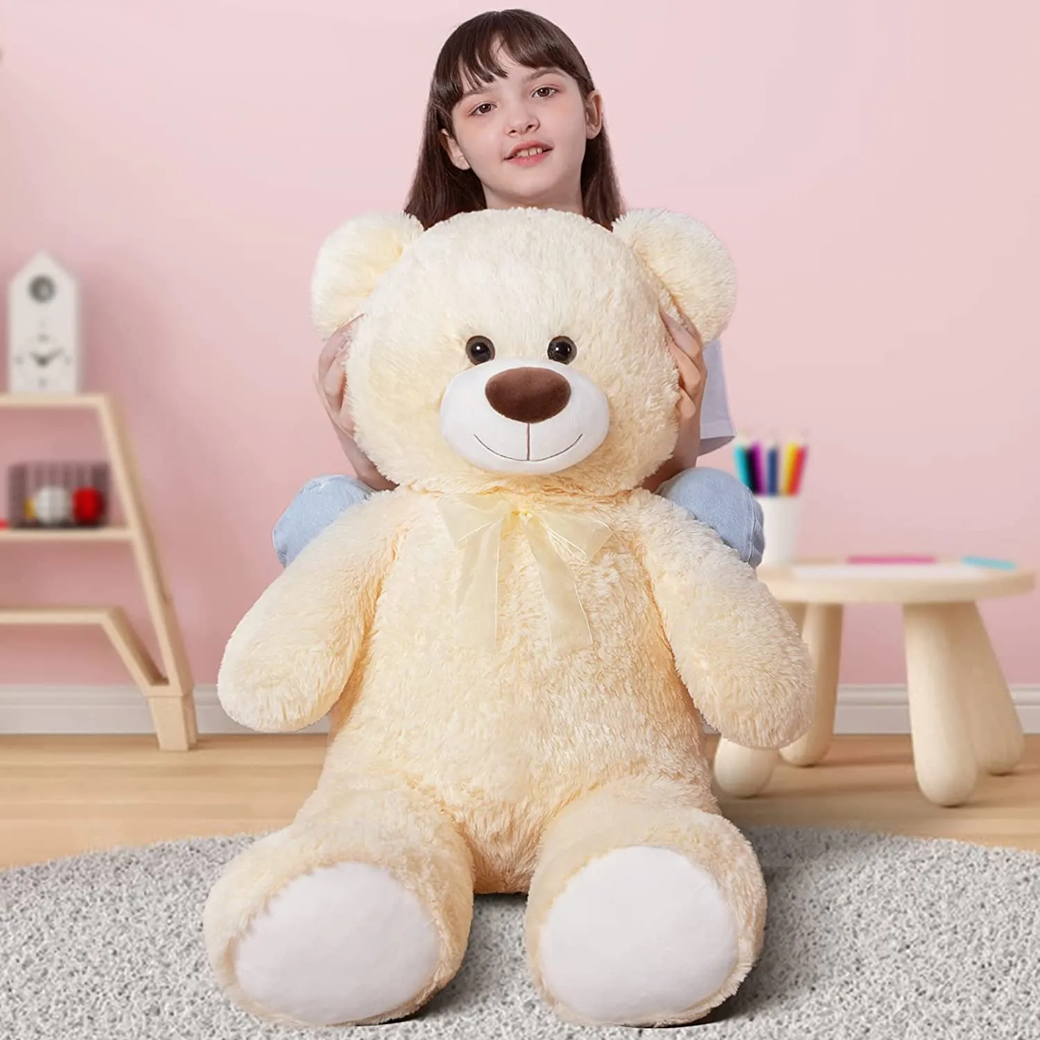 Giant Teddy Bear Plush Toy, Multicolor, 35.4/51 Inches