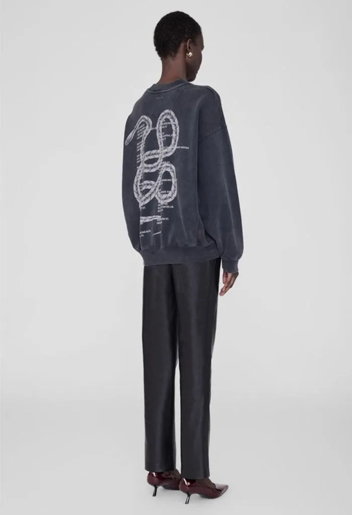Jaci Sweatshirt Twisted Snake - Washed Black