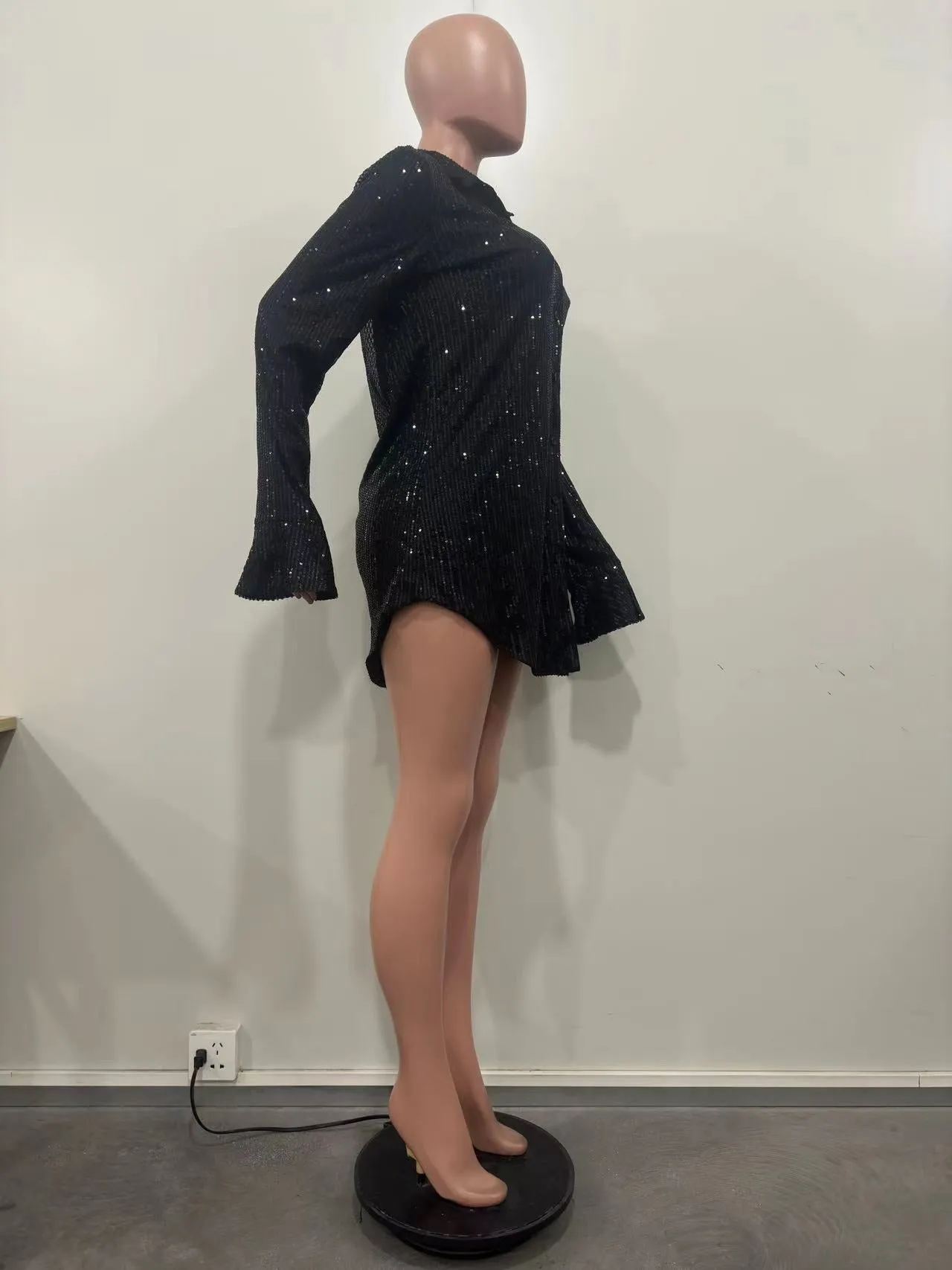 MALYBGG Stretchy Loose-Fit Long Sleeve Dress 8657LY