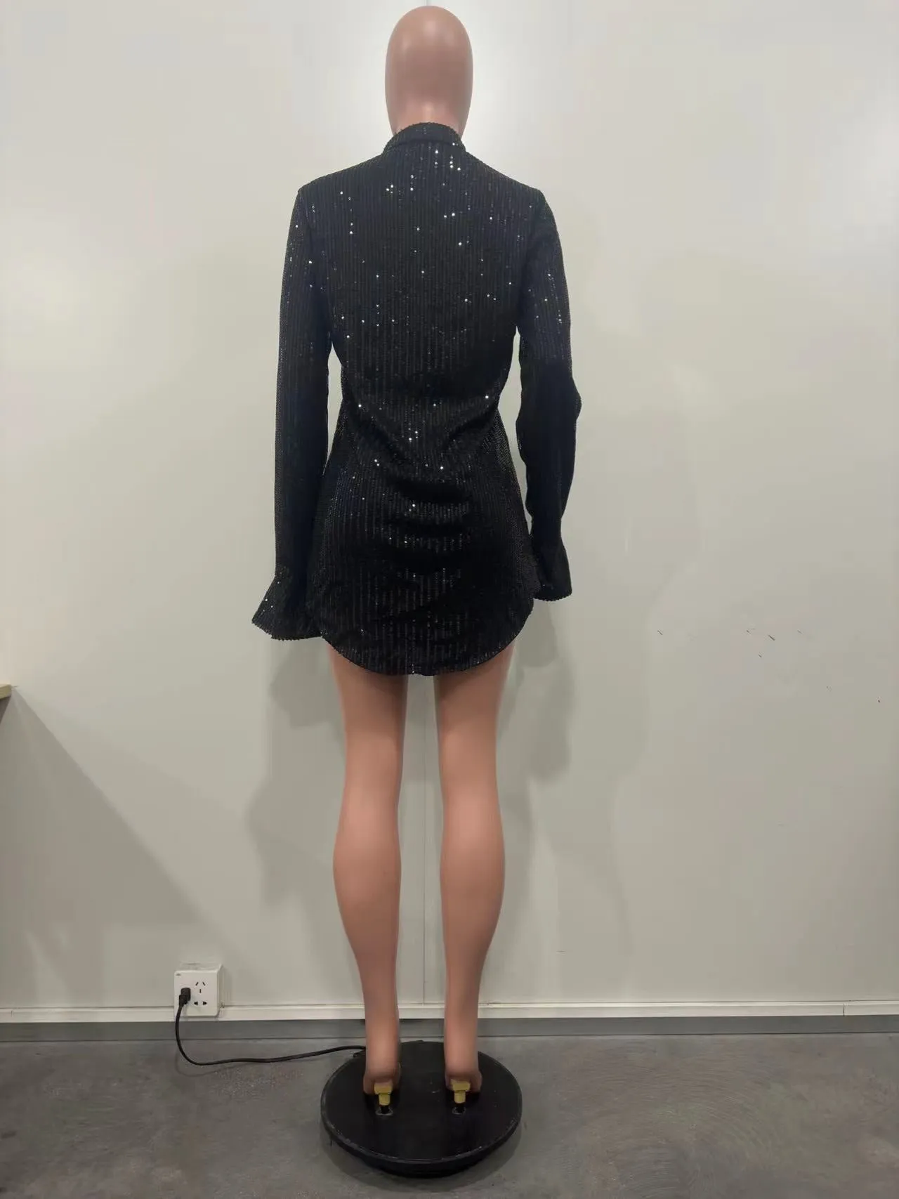 MALYBGG Stretchy Loose-Fit Long Sleeve Dress 8657LY