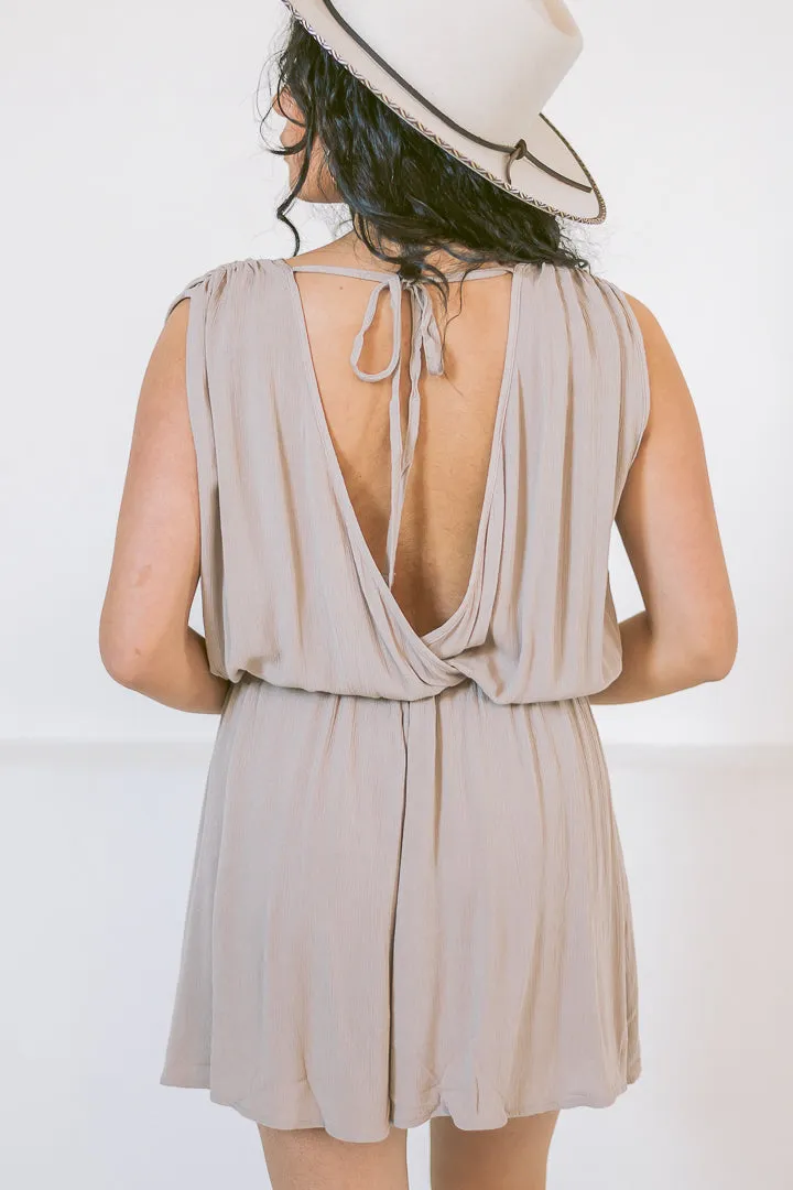 Soho Wrap Romper | {Ash Mocha}