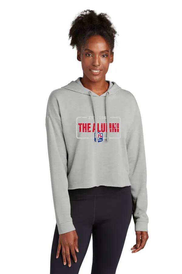 Sport-Tek ® Ladies PosiCharge ® Tri-Blend Wicking Fleece Crop Hooded Pullover - The Alumni