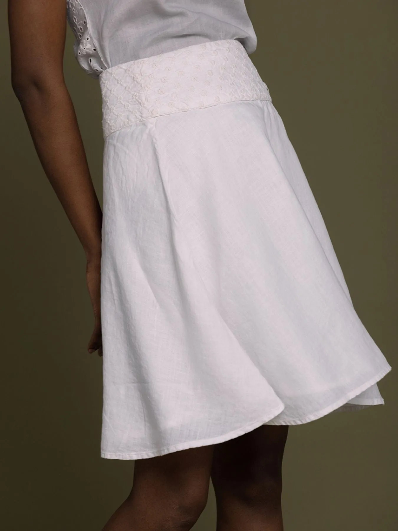 The Summer Camp Skirt, Coconut White