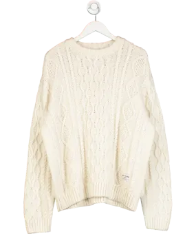 Urban Outfitters Cream Renewal Vintage Cable Knit Jumper UK M